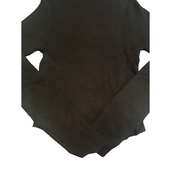Forever 21 ANWND Women’s Black Ribbed Turtleneck Sweater Long Sleeve Top Med NEW - Picture 4 of 10